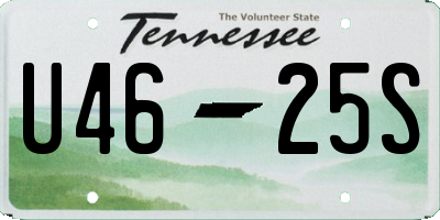 TN license plate U4625S