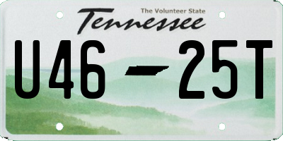 TN license plate U4625T