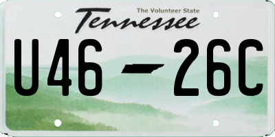 TN license plate U4626C
