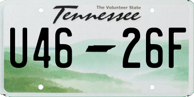 TN license plate U4626F