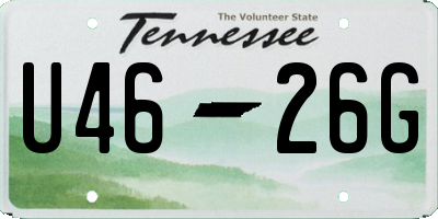 TN license plate U4626G