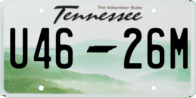 TN license plate U4626M