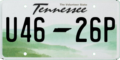 TN license plate U4626P