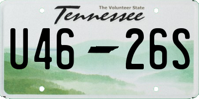 TN license plate U4626S