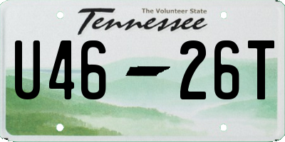 TN license plate U4626T