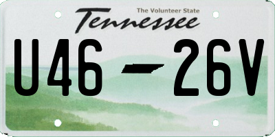 TN license plate U4626V
