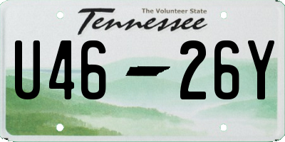 TN license plate U4626Y