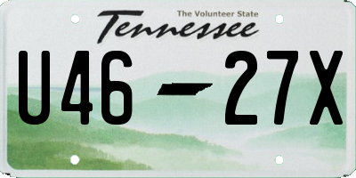 TN license plate U4627X