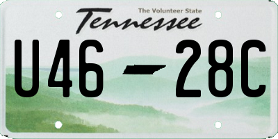 TN license plate U4628C