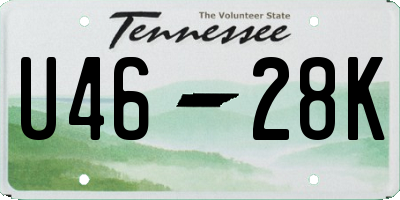 TN license plate U4628K