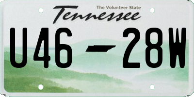 TN license plate U4628W