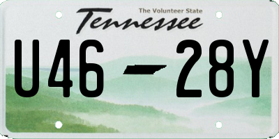 TN license plate U4628Y