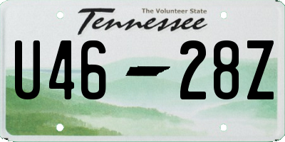 TN license plate U4628Z