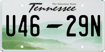 TN license plate U4629N