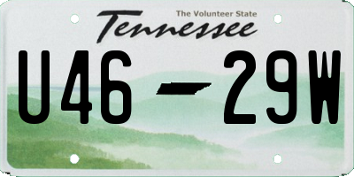 TN license plate U4629W