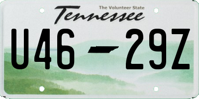 TN license plate U4629Z