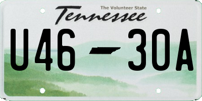 TN license plate U4630A