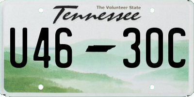 TN license plate U4630C