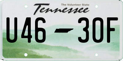 TN license plate U4630F