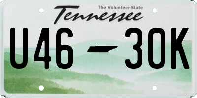 TN license plate U4630K