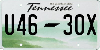 TN license plate U4630X