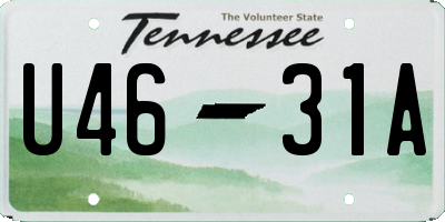 TN license plate U4631A