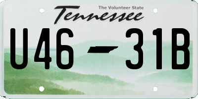 TN license plate U4631B