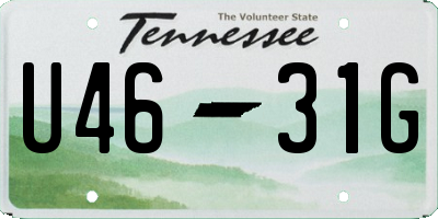 TN license plate U4631G
