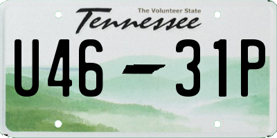 TN license plate U4631P
