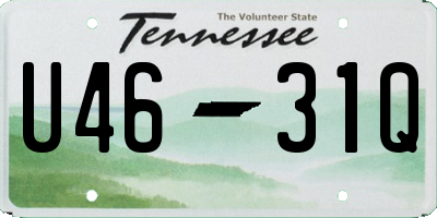 TN license plate U4631Q