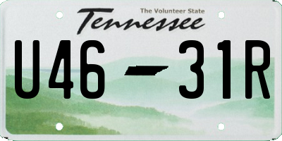 TN license plate U4631R