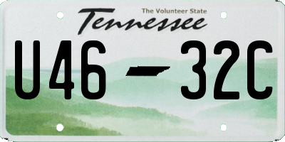 TN license plate U4632C