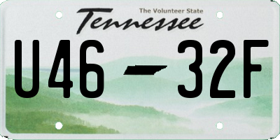 TN license plate U4632F