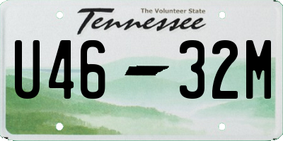 TN license plate U4632M