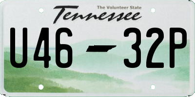 TN license plate U4632P