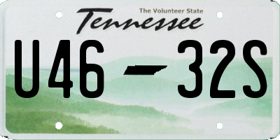 TN license plate U4632S