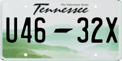 TN license plate U4632X