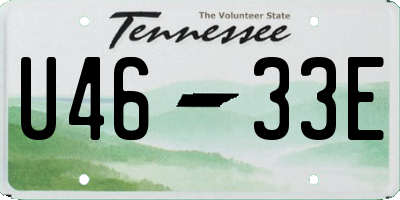 TN license plate U4633E