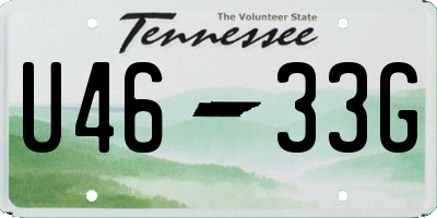 TN license plate U4633G