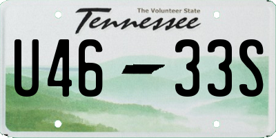 TN license plate U4633S