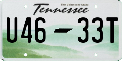 TN license plate U4633T