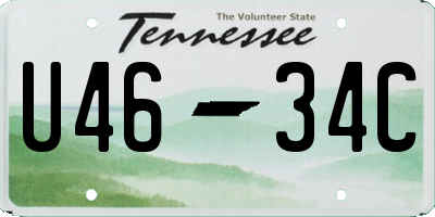 TN license plate U4634C