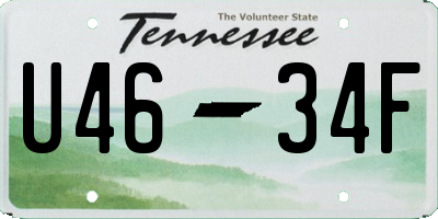 TN license plate U4634F