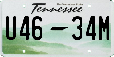 TN license plate U4634M
