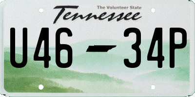 TN license plate U4634P