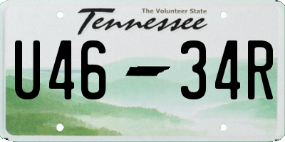TN license plate U4634R