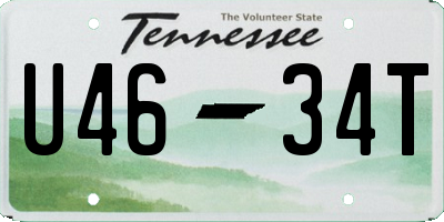 TN license plate U4634T