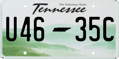 TN license plate U4635C