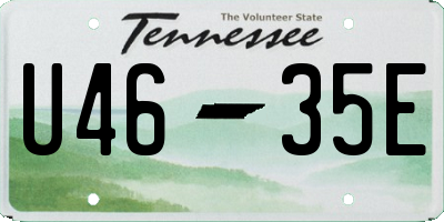 TN license plate U4635E