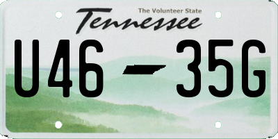 TN license plate U4635G
